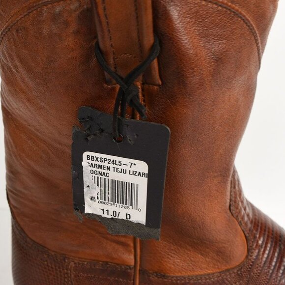 Cody James Black 1978 Mens Cognac Genuine Teju Lizard Leather Western Boots 11D - Picture 6 of 6